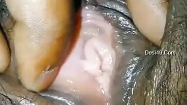 Man can see Desi girlfriend's pussy is wet which means she wants sex