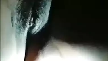Indian man thinks wife won't find out he touches pussy in the night