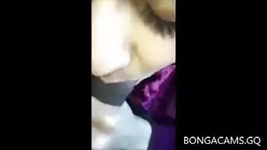 Horny Indian College girl giving her BF a hot blowjob on cam