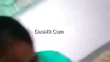 Boy is lying in bed filming Desi slut who bares her XXX tits for him