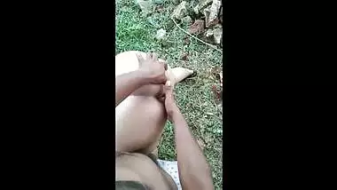Indian mom risky public sex with son's best friend Creampie in the Forest