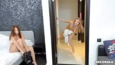 Behind the scenes, how Russian home story lesbian porn is filmed _ NIGONIKA TOP Porn 2023
