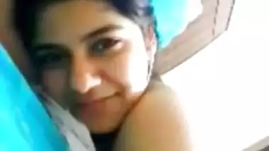 Extremely Cute GF Likes to Play with her Titties during Videocall with her BF