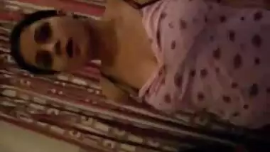 indian Aunty doing blowjob to her Partner