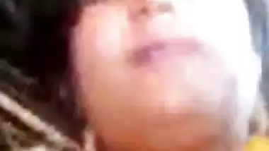 Busty Desi XXX housewife showing her big melons on video call with husband