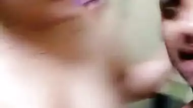 Horny Indian Wife Nude Dance and Huby Boob sucking with Clear Hindi Audio