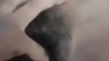 Desi takes clothes off for man who fingers her hairy XXX opening
