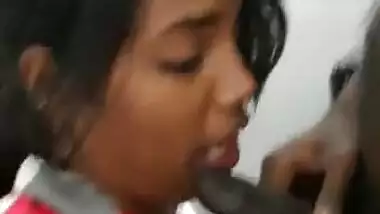 Tamil girl sucking dick inside toilet