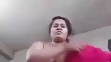 XXX Desi wife happily shows off titties and twat on camera at home