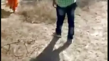 Husband caught cheating wife she fuck with lover outdoor, scandal Desi mms