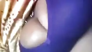 Indian whore doesn't cover body and shows it off on camera with smile