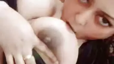 Huge boobs Paki lady selfie videos shared online
