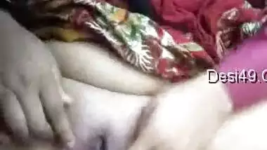 Naughty Indian teen sneaks in garage to record quick porn video for BF