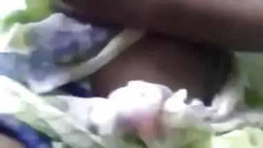 Indian diva in a colorful sari exposes touchable natural XXX boobs