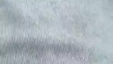 Desi wife boobs press in car