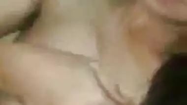 Indian Desi Pretty Girl Nude Selfie Fondling With Boobs For Lover - Wowmoyback