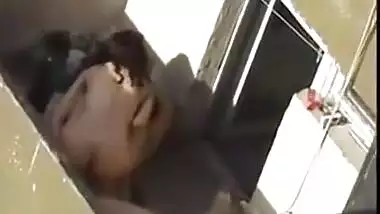 Indian sex video of a slender college hotty having sex on the balcony