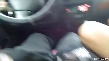 Horny Marwadi Milf Aunty Sucks Lover’s Cock In The Car