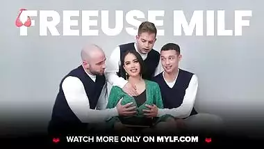 Mylf - Horny Milf Caught Two Lovers Having Sex Decided To Join Them For A Hardcore Threesome