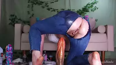 Goth FILLED with 10 CREAMPIES from BAD DRAGON DILDOS