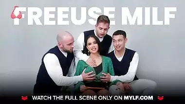 Mylfed - Hot Milf Chocolate Beauty Misty Stone Feed Curious Teen's Pussy Jenna Foxx A Big Dildo