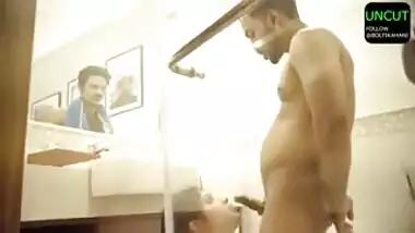 XXX partner shows up in time to satisfy horny Desi in the shower room