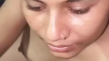 Young girl strips and sucks a dick in desi porn