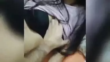 Teen from India sleeps but guy touches her XXX titties in a black bra