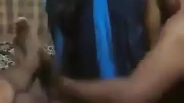 So Hot Married Wife Pleases Her Cuckold Hubby while Having Fun with Another Man infront of Her Hubby